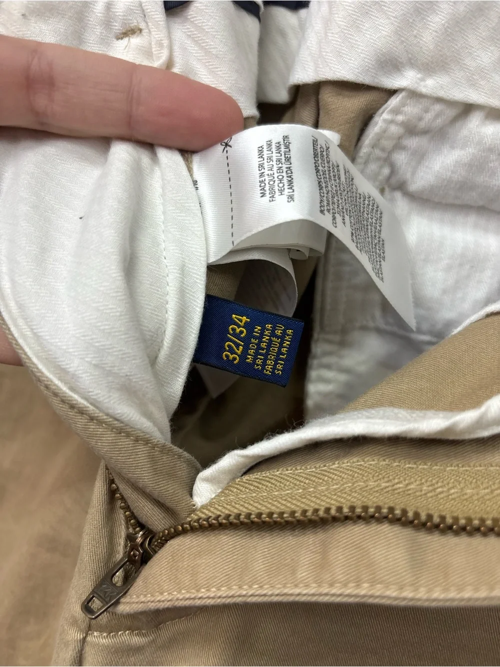 Polo by Ralph Lauren Beige Stretch Slim Fit Pants 32/34